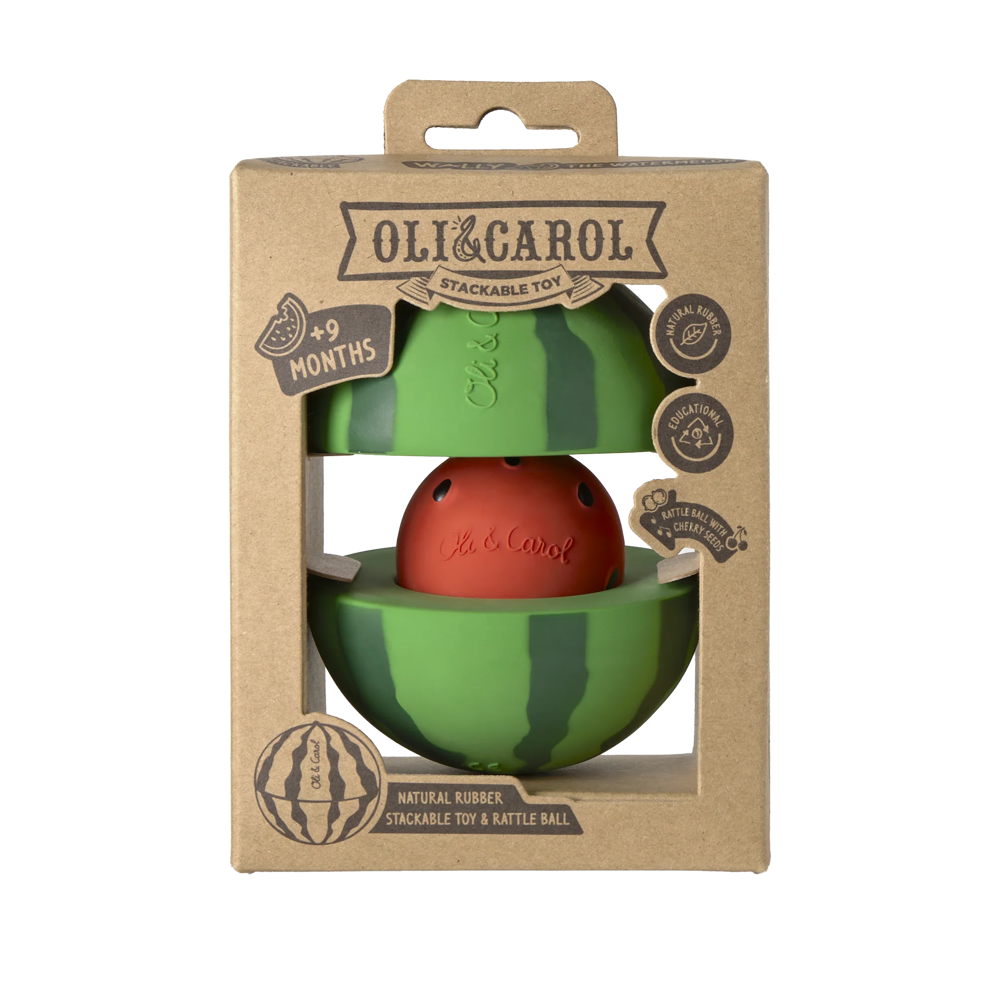 Sandía juguete Apilable & Pelotita Sonajero - Oli&Carol