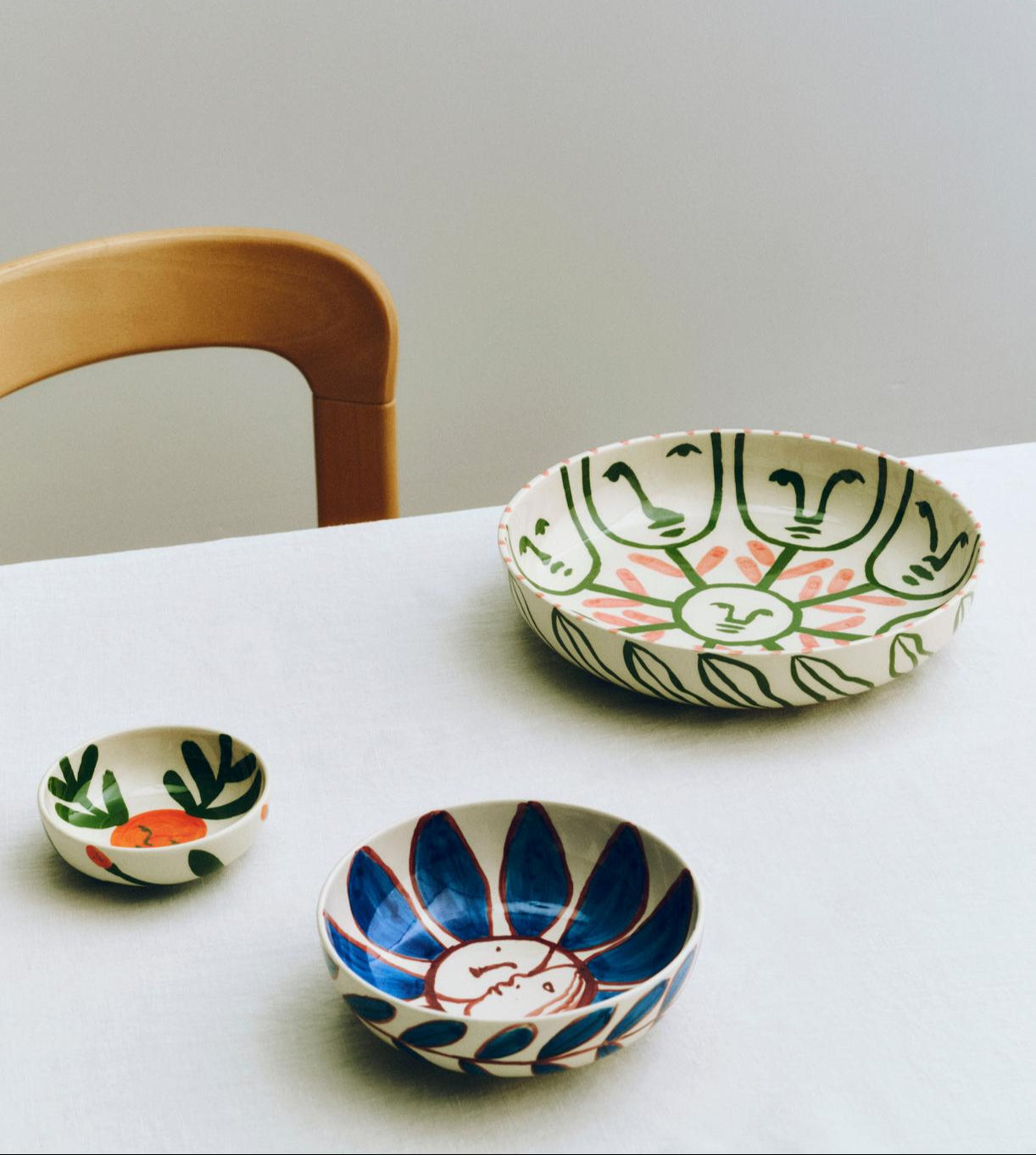 Bowl Deep Blue Flower Ø18 La Pittura - HAY