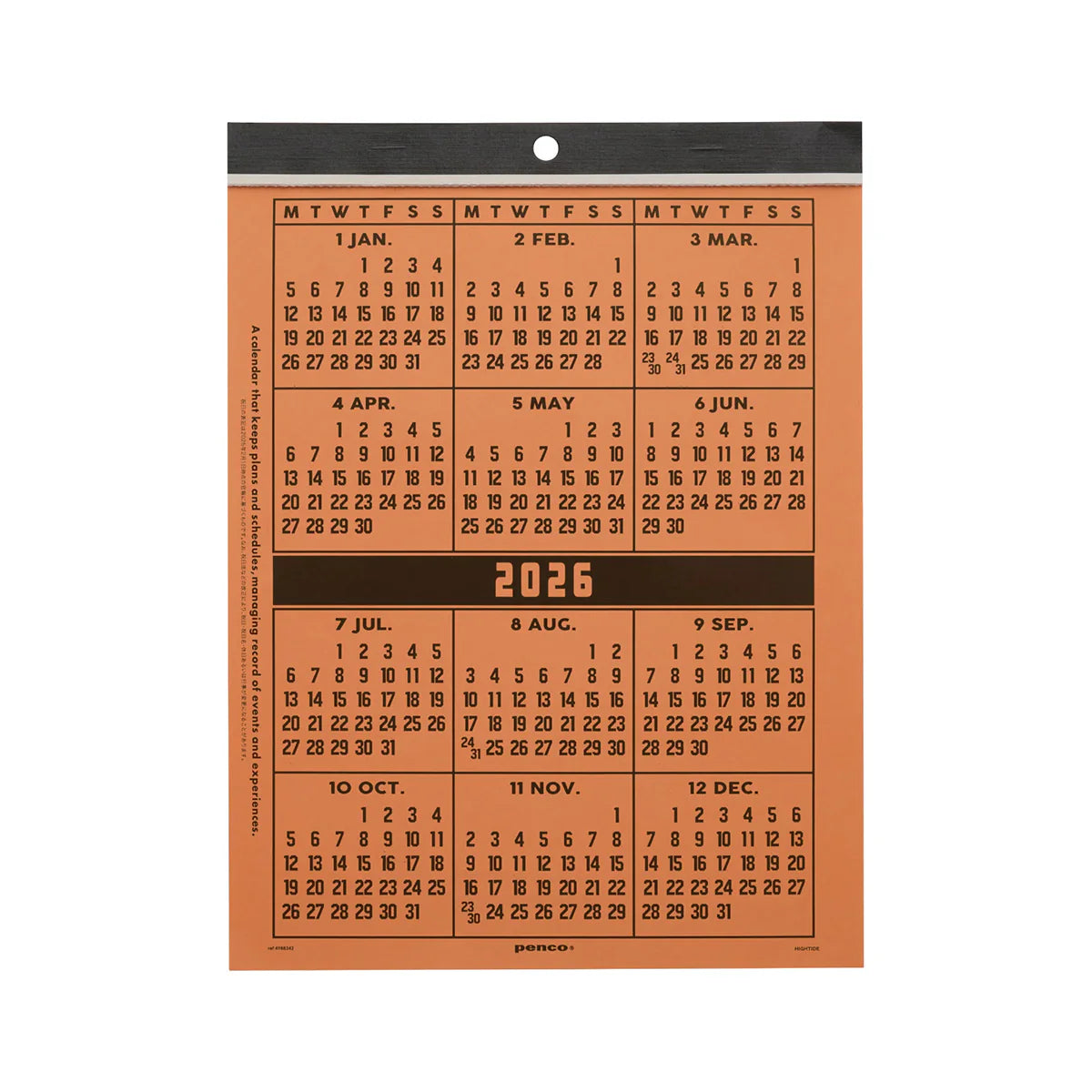 Calendario de pared 2026 A4 Penco