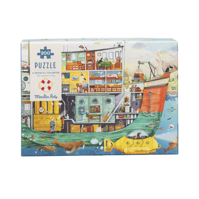 Puzzle 200 piezas Barco El Explorador - Moulin Roty