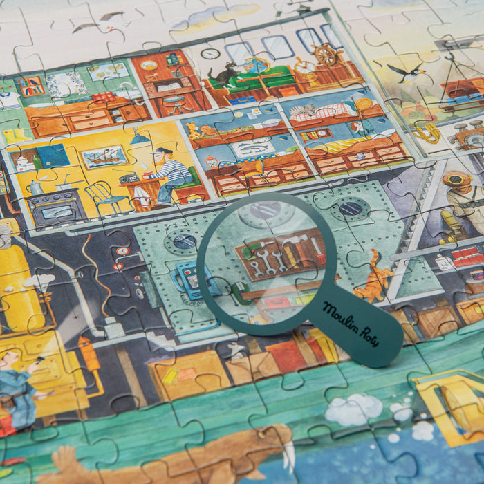 Puzzle 200 piezas Barco El Explorador - Moulin Roty