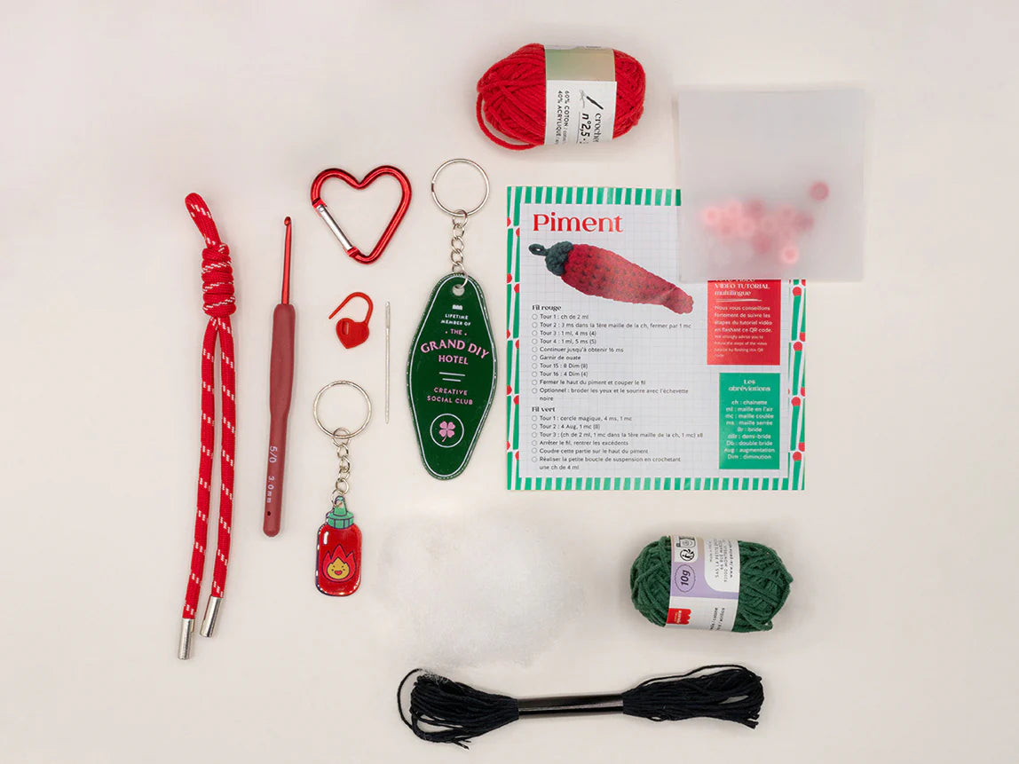 Kit crochet para principiantes - Charms Lucky Pepper