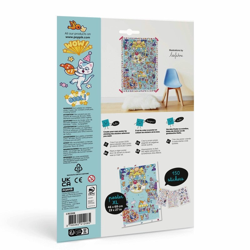 Poppik Animals of the world Stickers Poster 