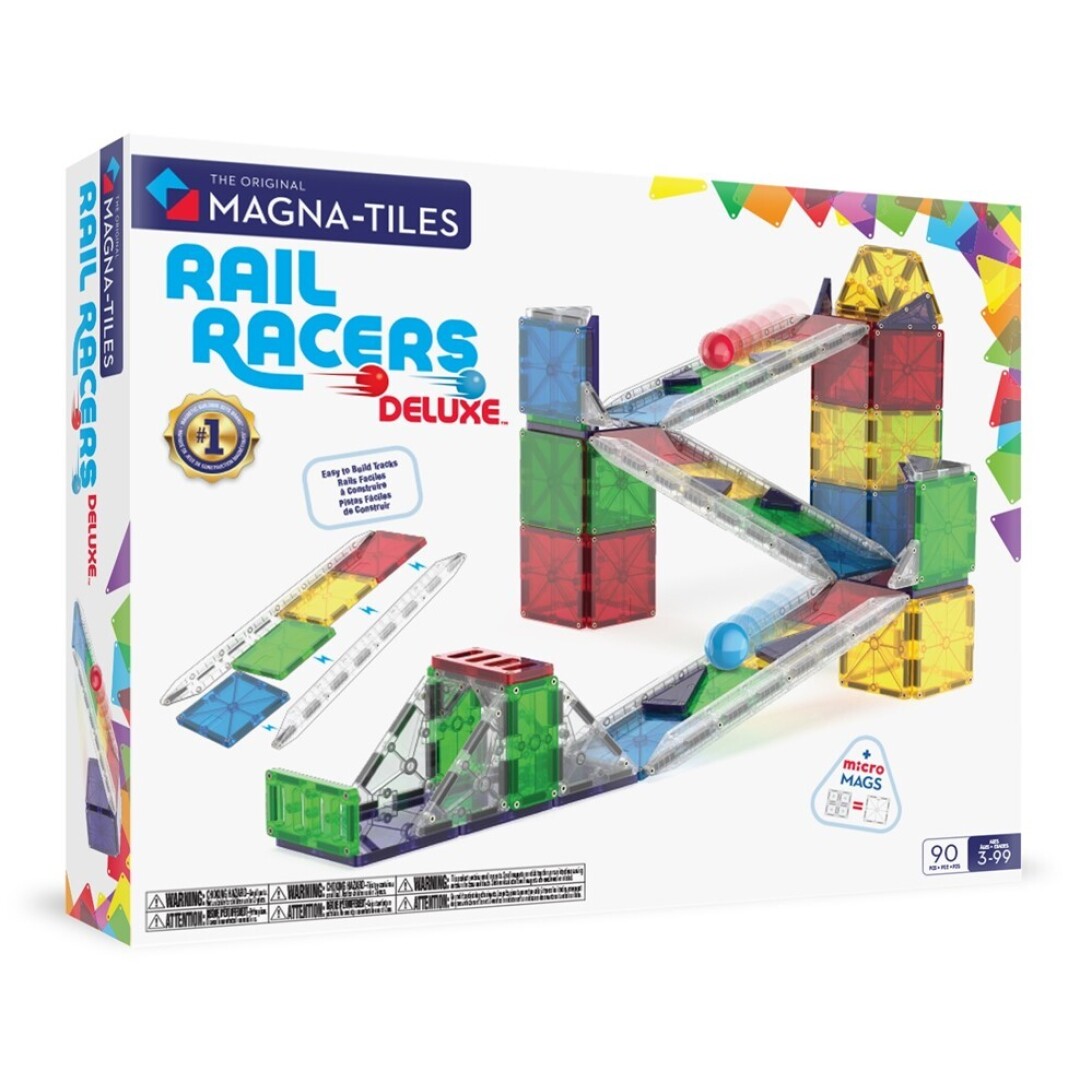 Magna-Tiles Rail Racers 90 piezas
