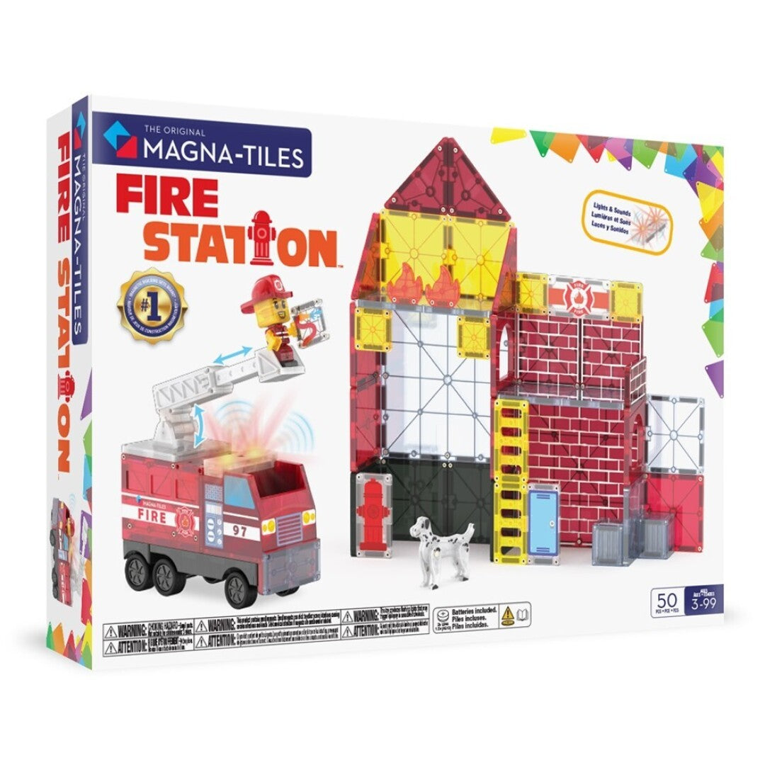 Magna-Tiles Fire Station 50 piezas