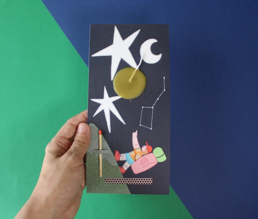 Tarjeta con Vela Camino