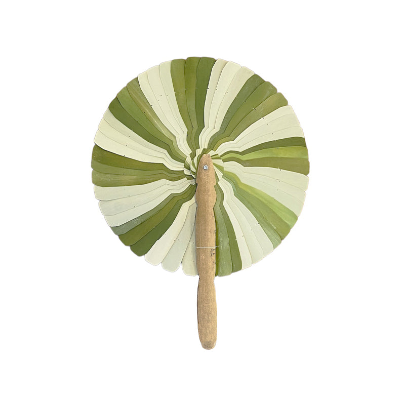 Abanico de bambú - khaki & natural