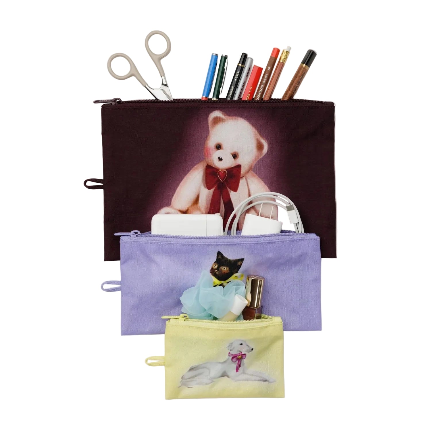 Set Estuches Flat Pouch BAGGU