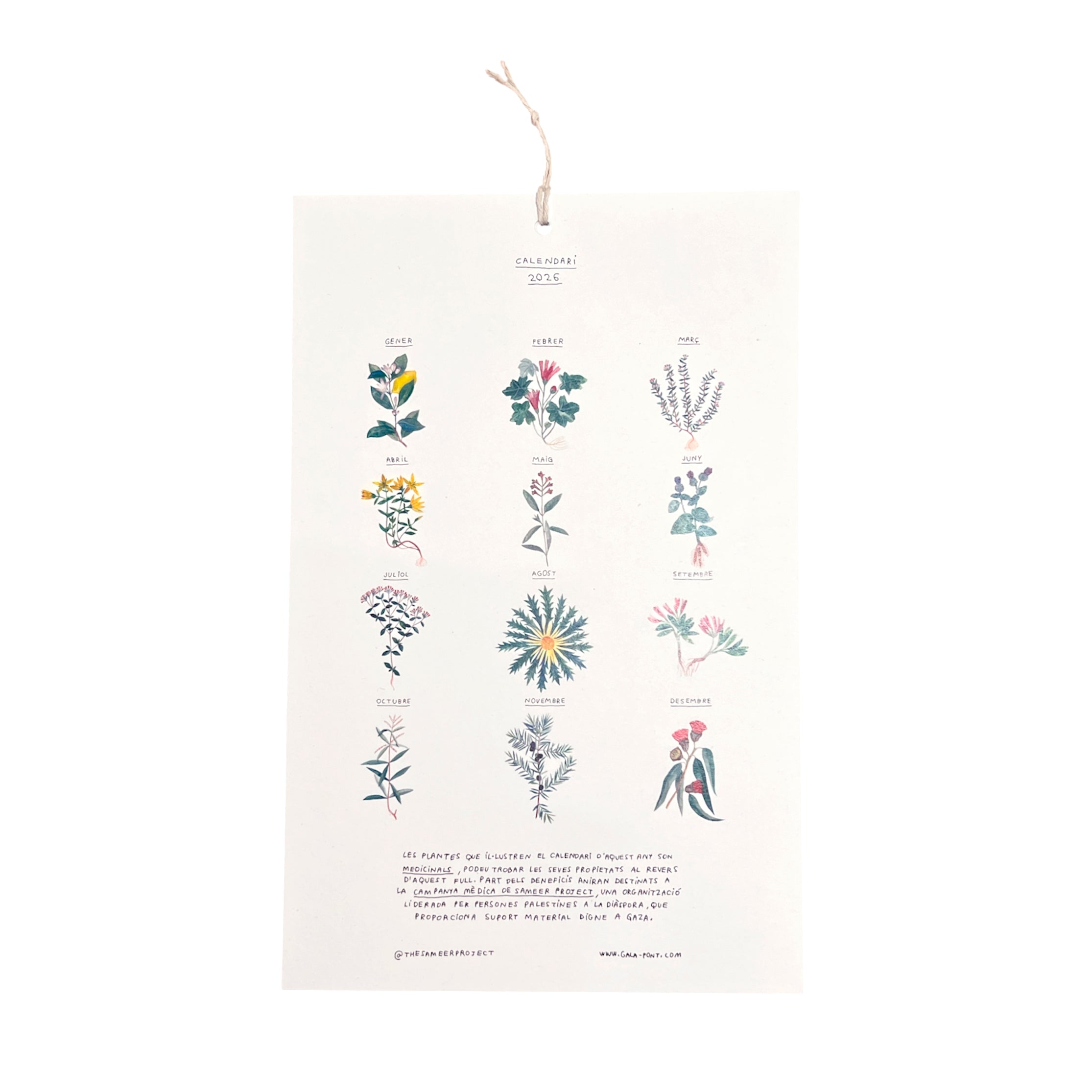 Botanical calendar 2024 Gala Pont