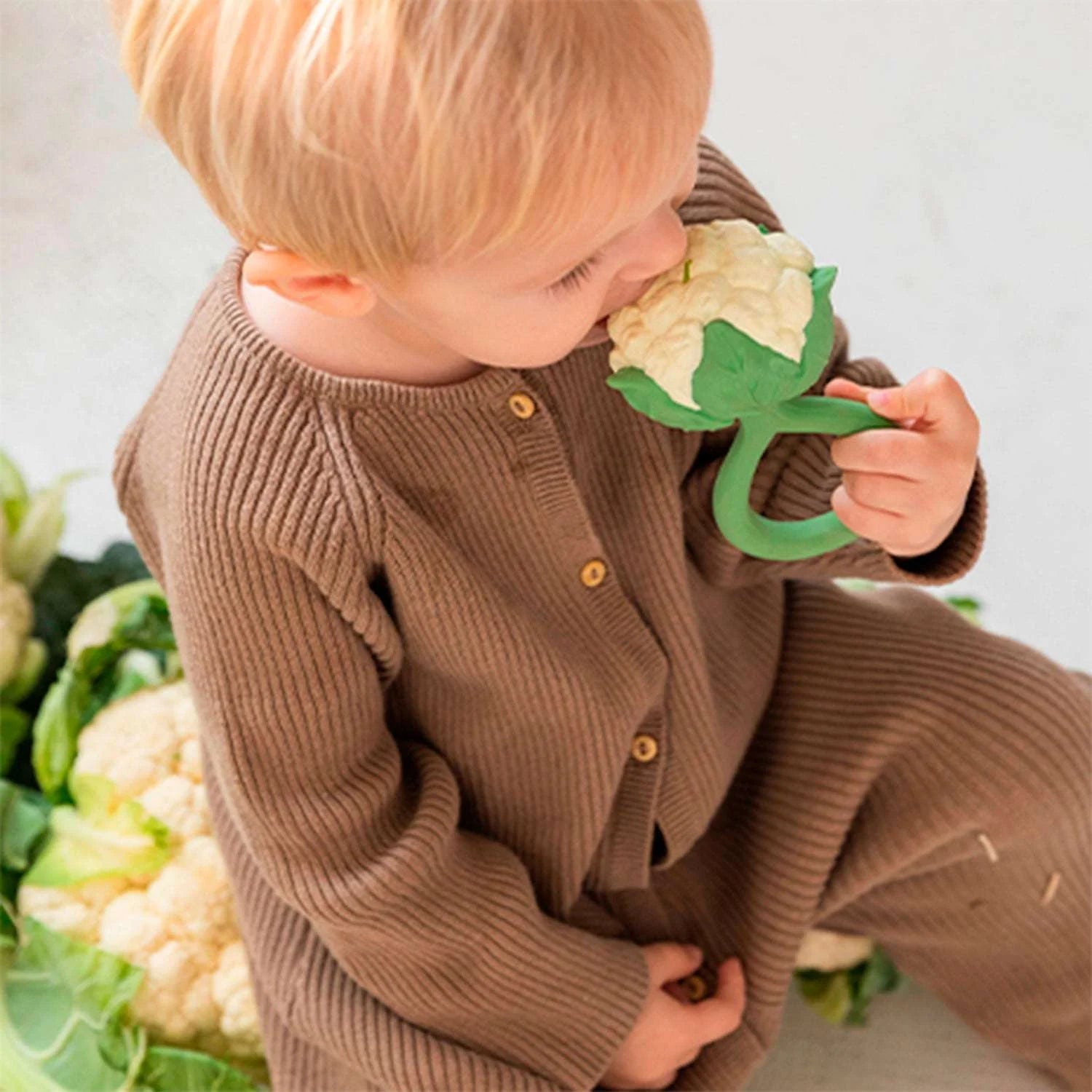 Cauliflower Teething Rattle