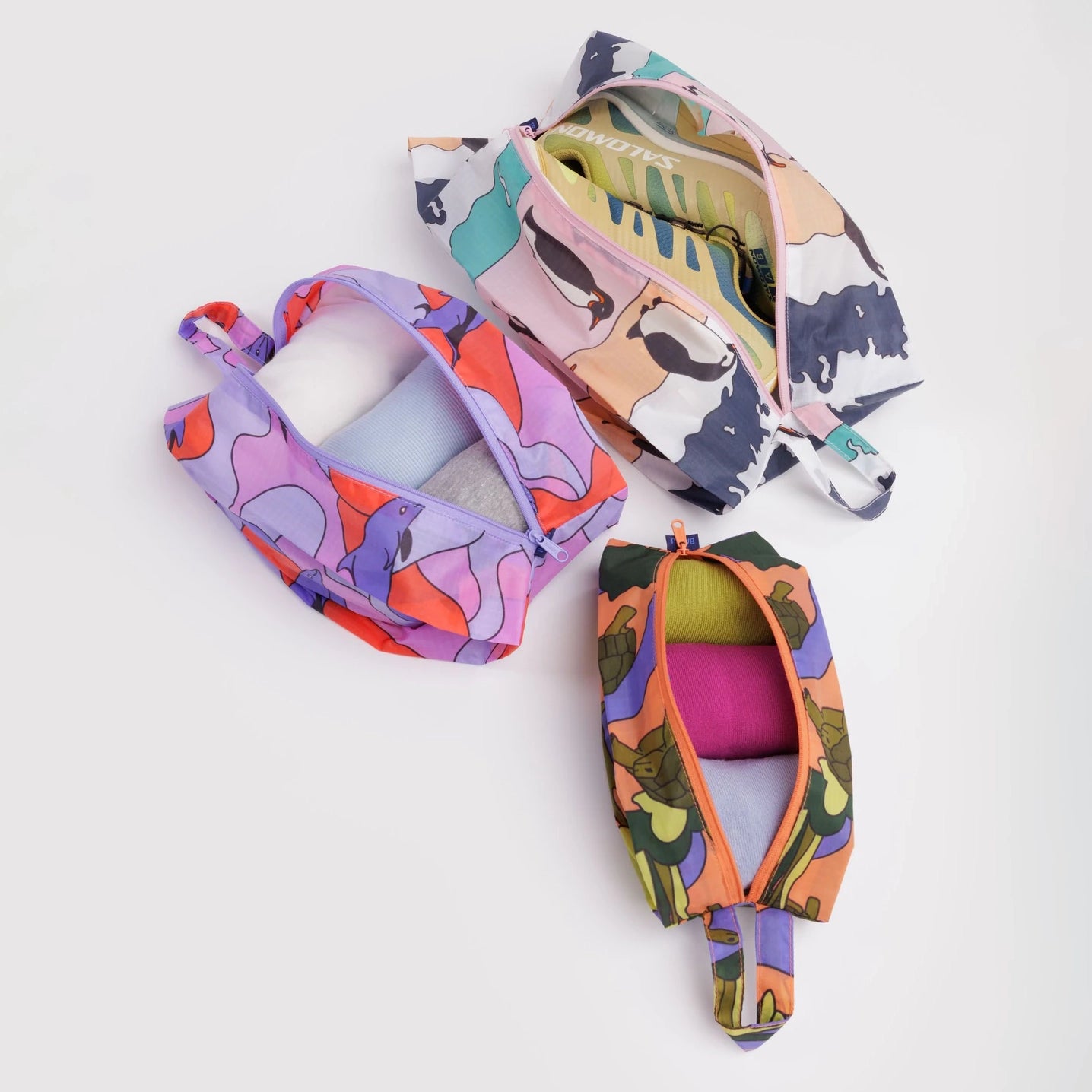 Ensemble de fermeture éclair 3D BAGGU - Rayures peintes