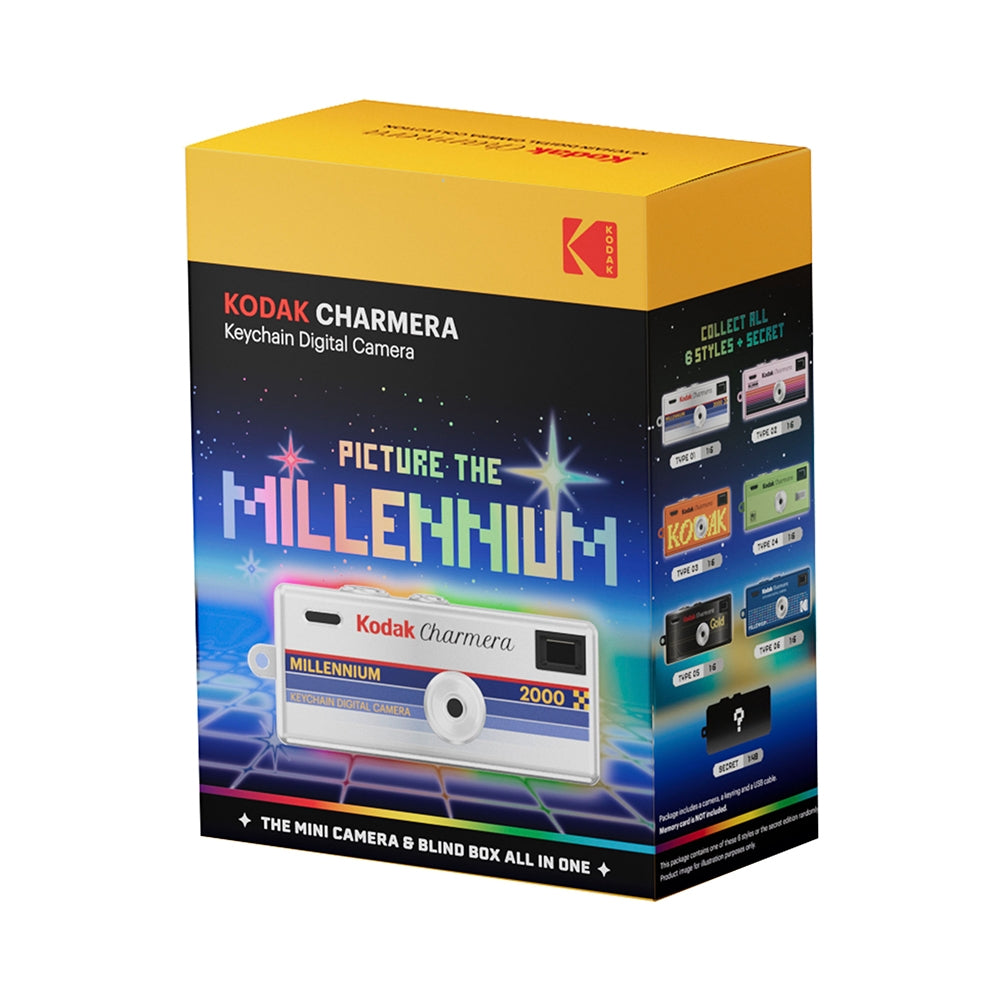 KODAK Charmera Millenium — Mini Cámara Digital con Llavero (Caja Sorpresa)