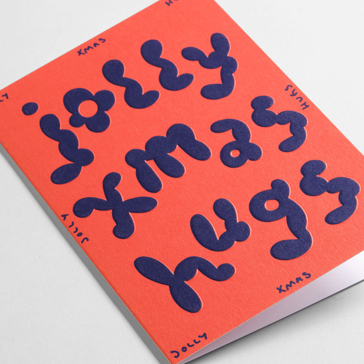 Tarjeta Jolly Xmas hugs