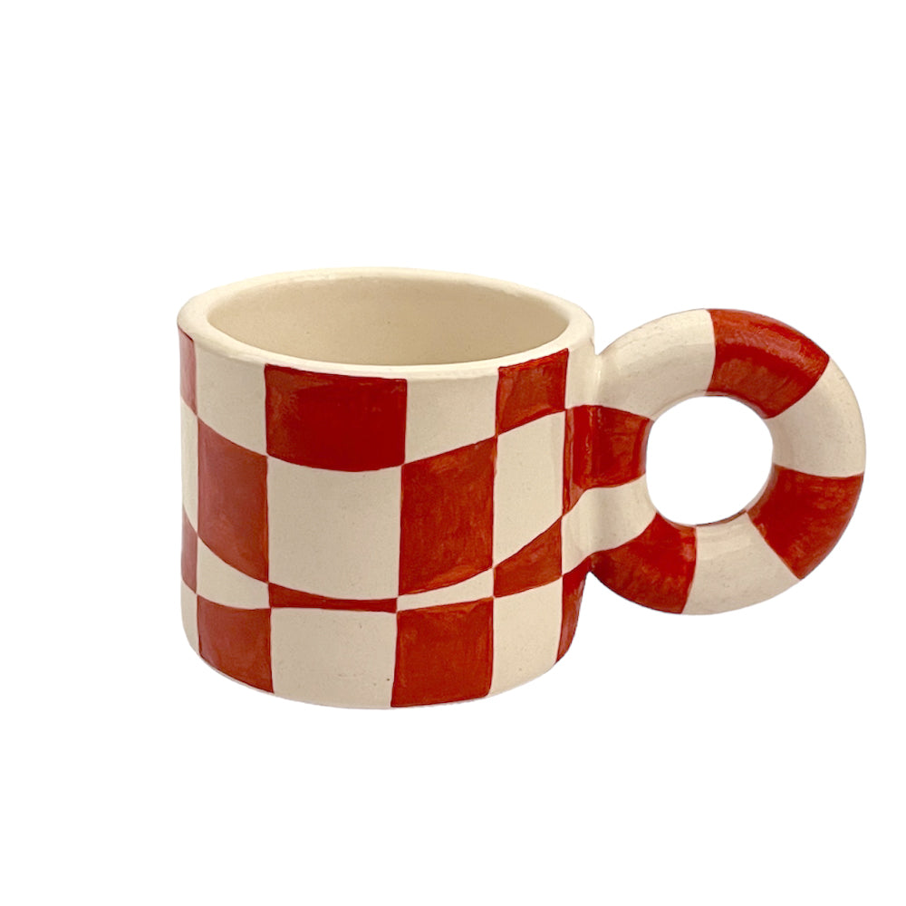Red Checkerboard Mug - Jeje.things