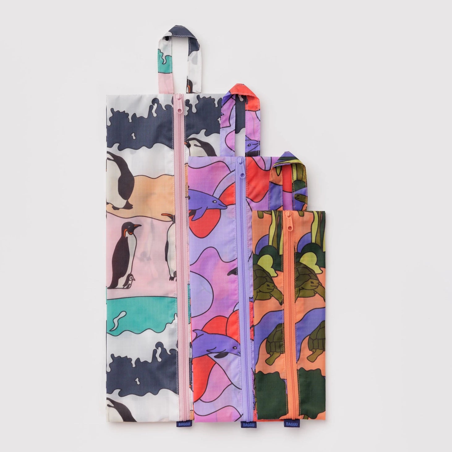 Ensemble de fermeture éclair 3D BAGGU - Rayures peintes