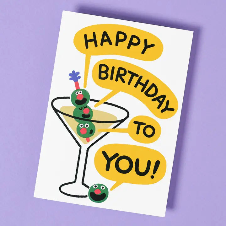Tarjeta Happy Birthday Martini