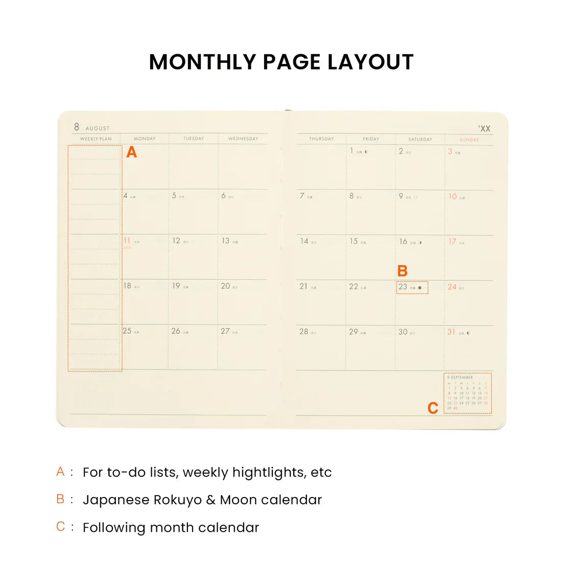 Weekly Planner Diary 2026 A6