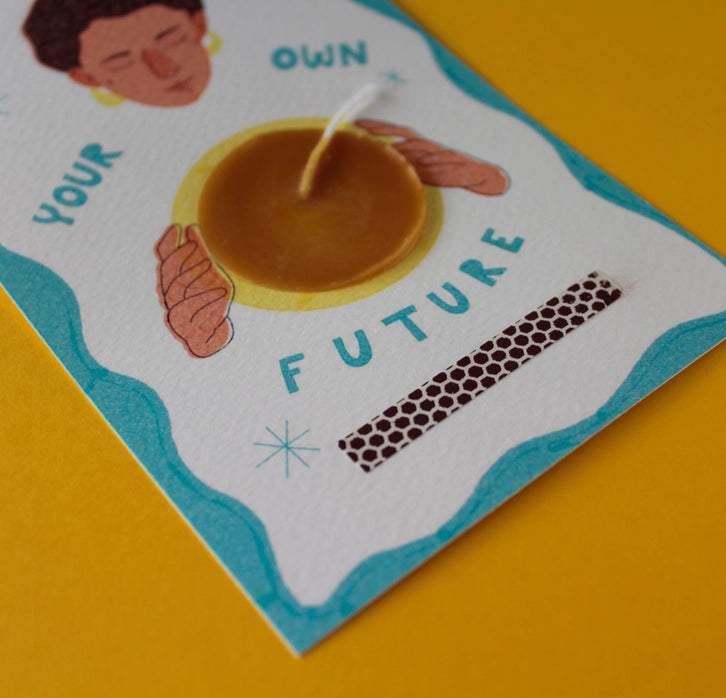 Tarjeta con Vela Create Your Own Future