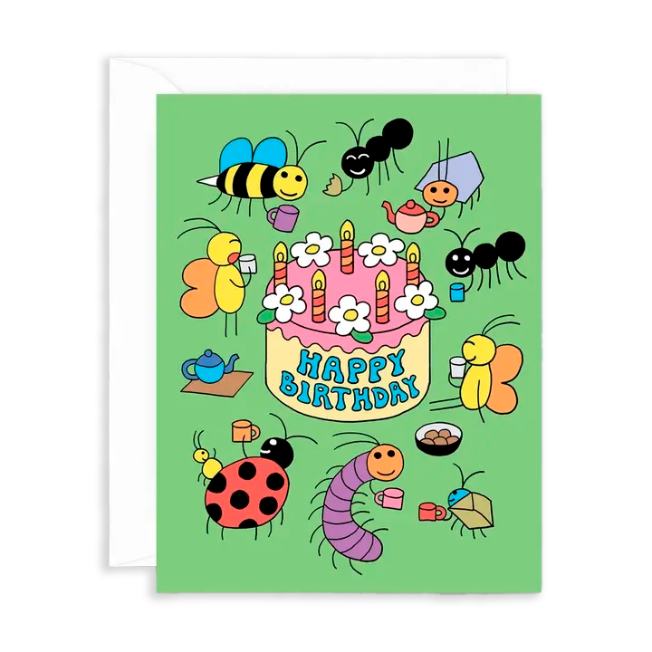 Tarjeta Happy Birthday Bug Party