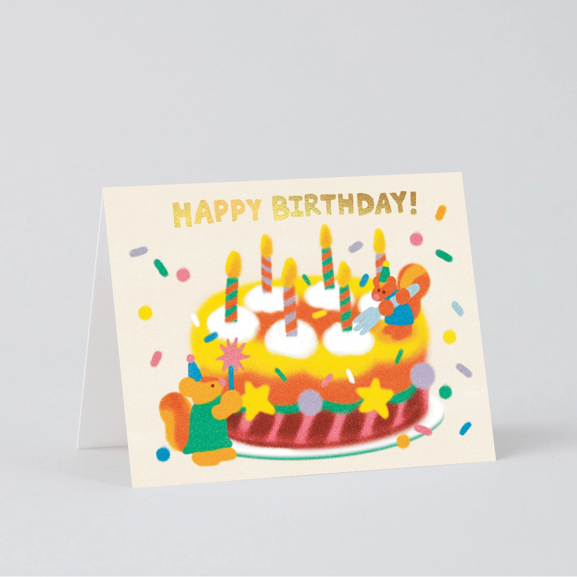 Happy Birthday Cake & Candles Card