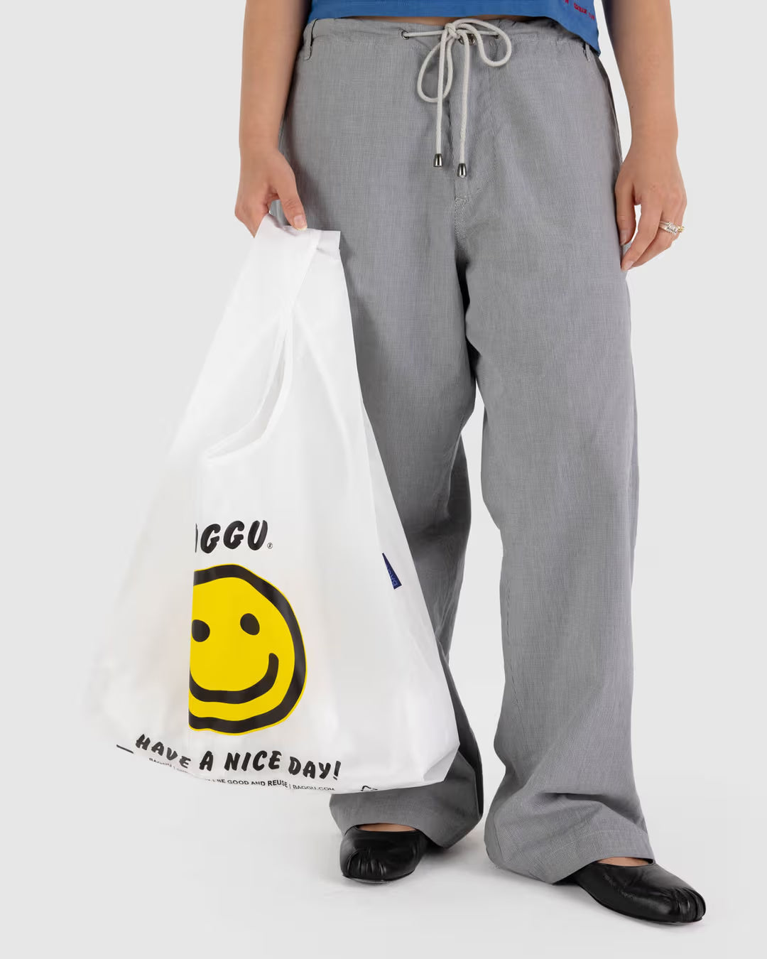 Standard Bag BAGGU - Yellow Happy Smiley