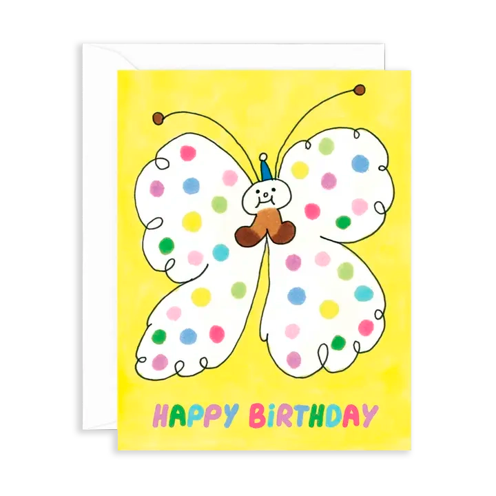 Tarjeta Happy Birthday Spotty Butterfly