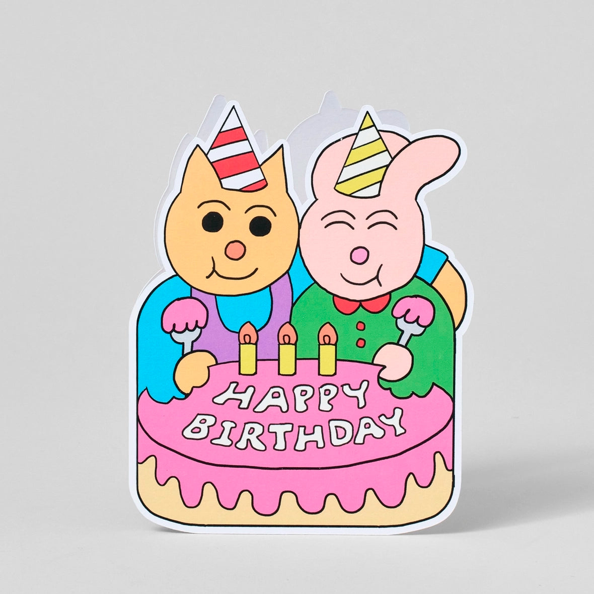 Tarjeta Happy Birthday Friends and Cake