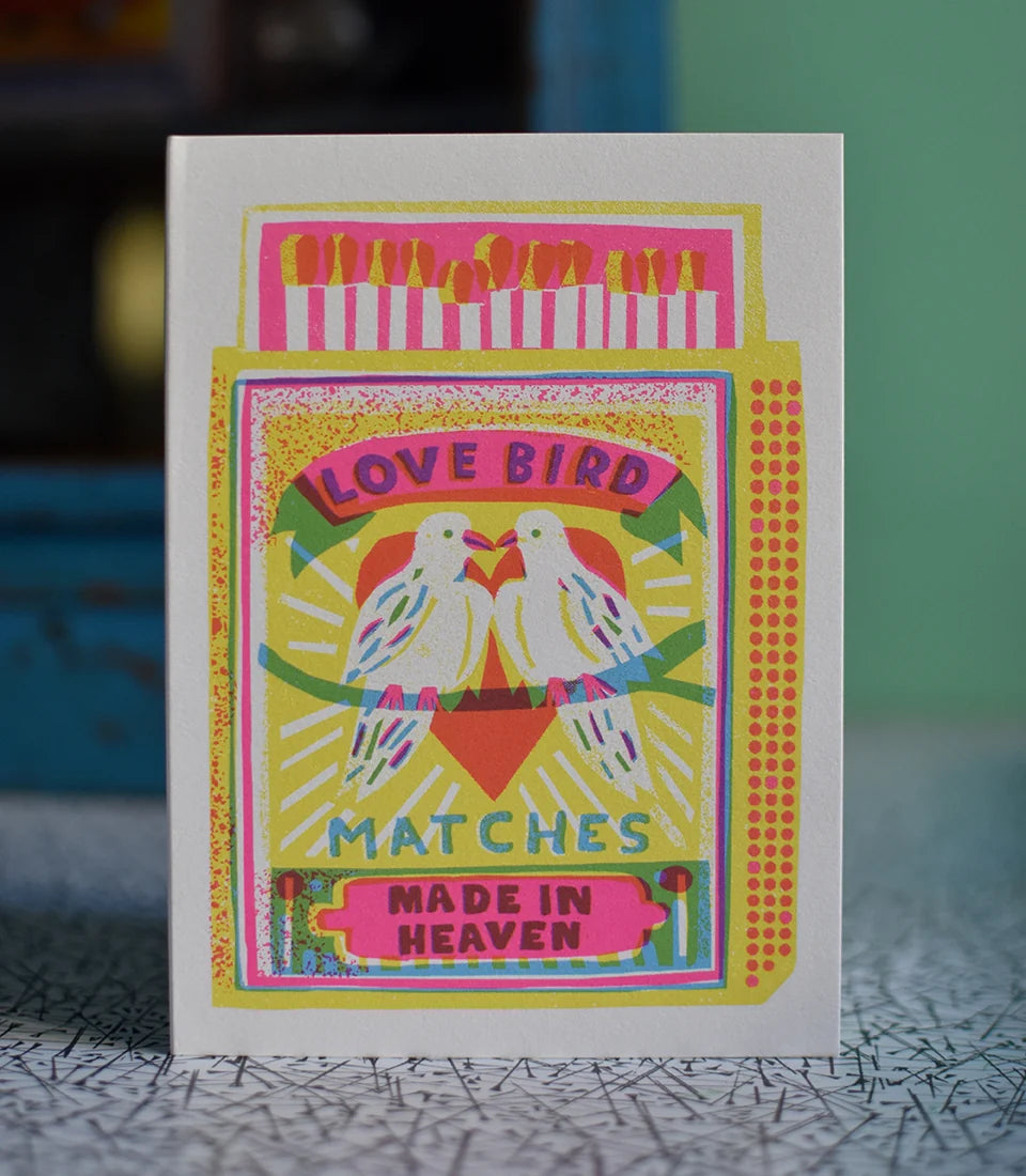 Tarjeta Love Bird Matches