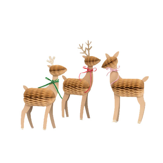 3D reindeer family