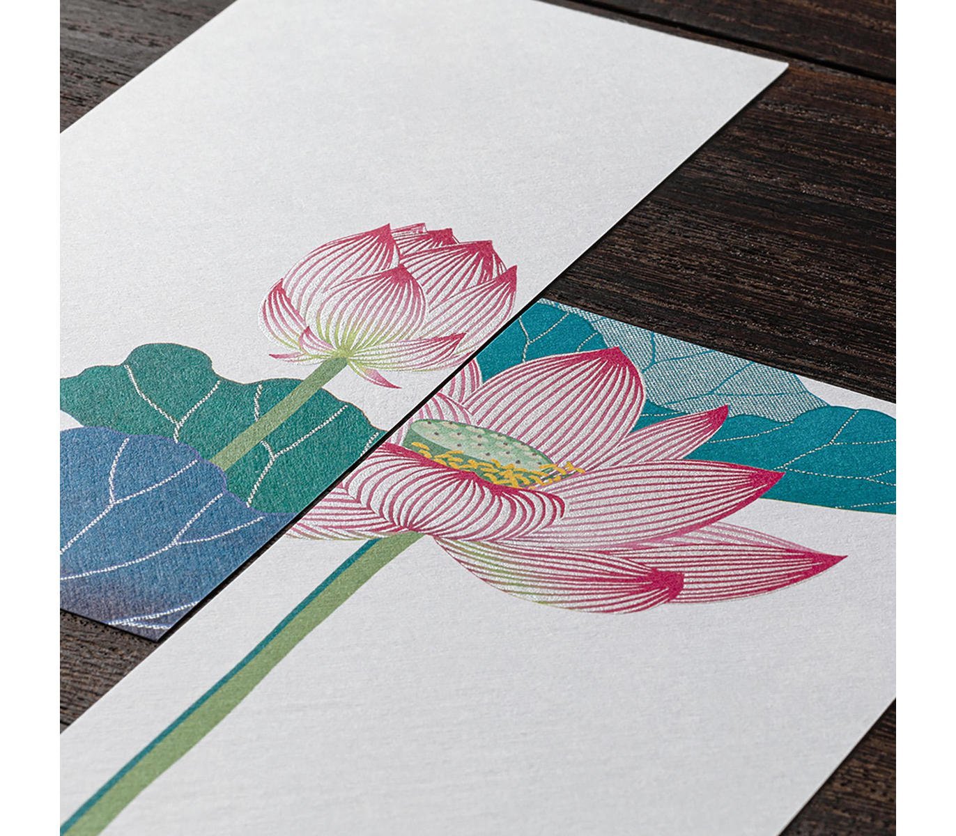 Message Letter Pad - Silk-Printing Lotus