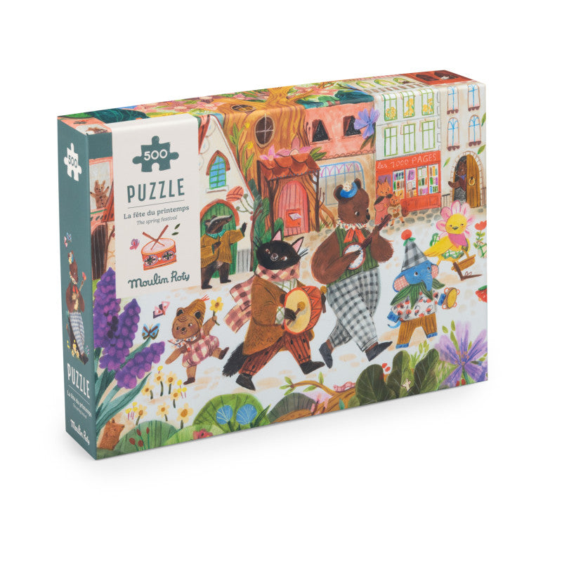 Puzzle 500 piezas La fiesta de la primavera Les Minouchkas - Moulin Roty
