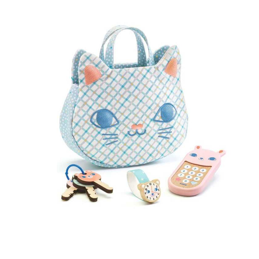 Juego de imitación bolso gatitos