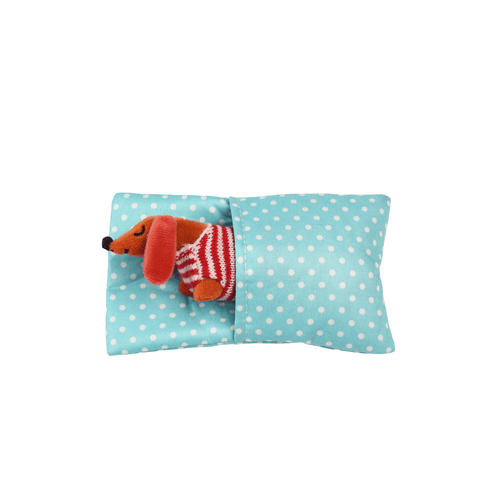 Mini peluche de perro salchicha