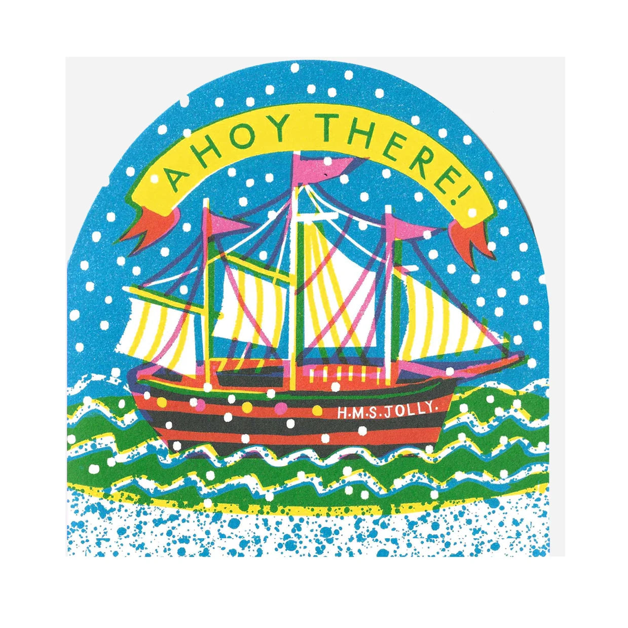 Tarjeta Ship Large Snowglobe