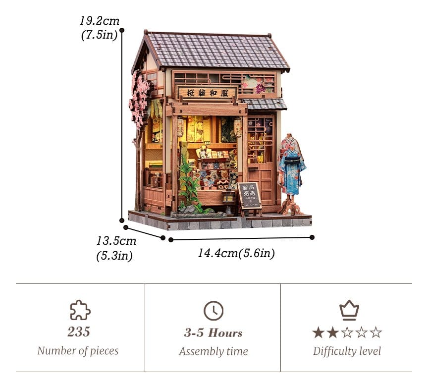 Maqueta Miniatura Sakura O Kimono Shop