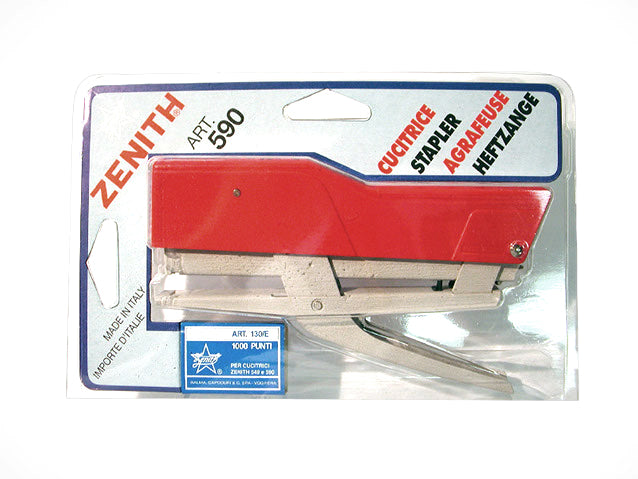 Grapadora Zenith 590 - Rojo y beige