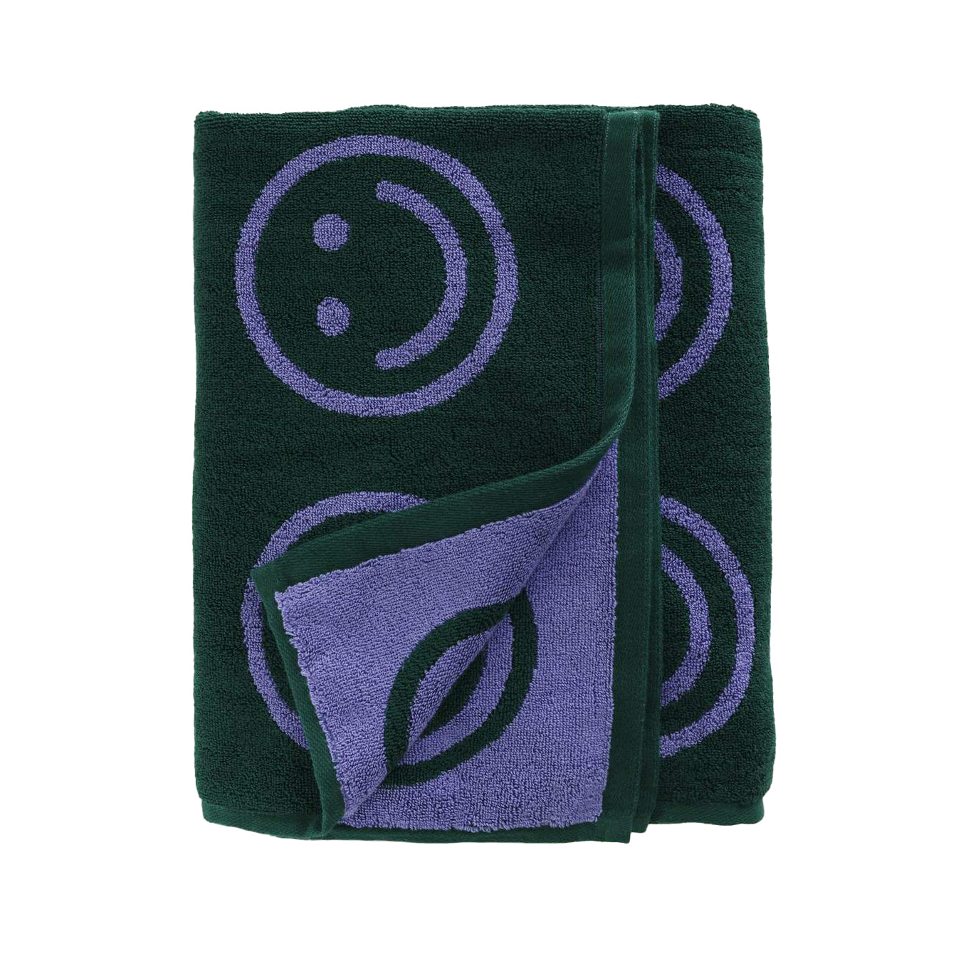 BAGGU Large Towel - Evergreen Happy Smiley
