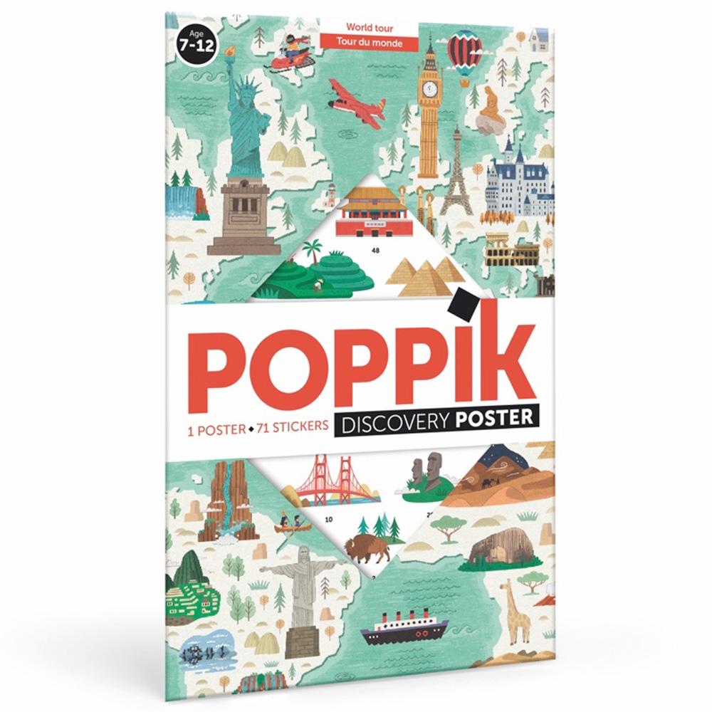 Poppik Stickers Poster Monuments du monde