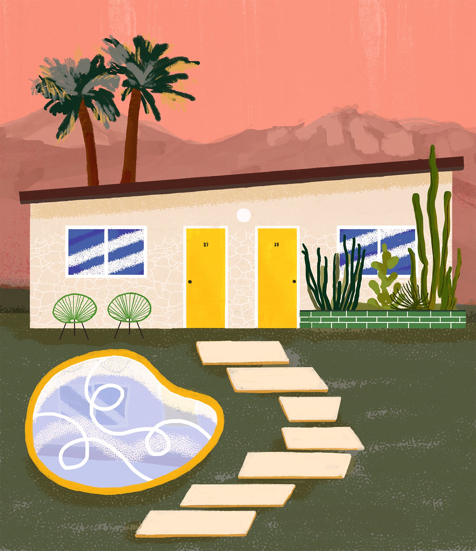 House with cactus - Sara Marcos
