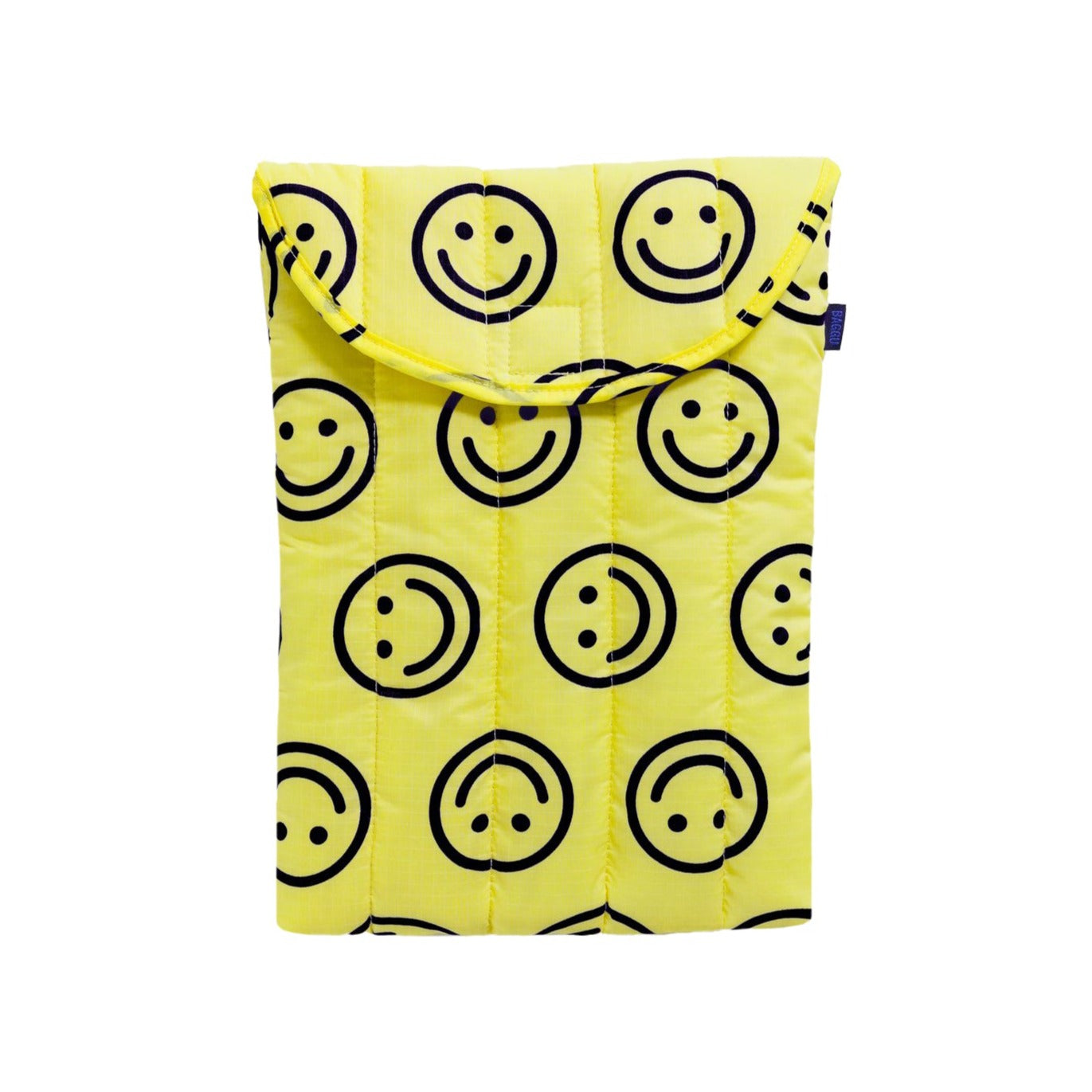 Puffy laptop sleeve 13"/14" BAGGU - Yellow Happy Smiley