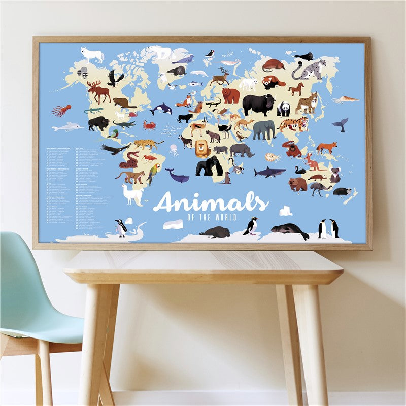 Poster de Pegatinas Poppik Animals of the world