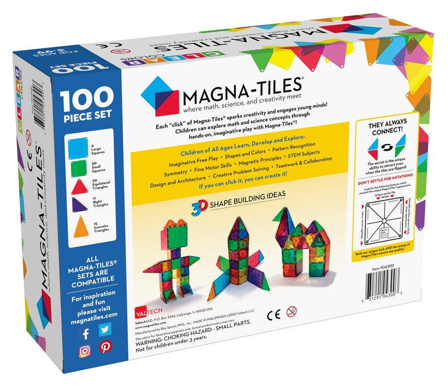 Magna-Tiles Clear 100 pieces