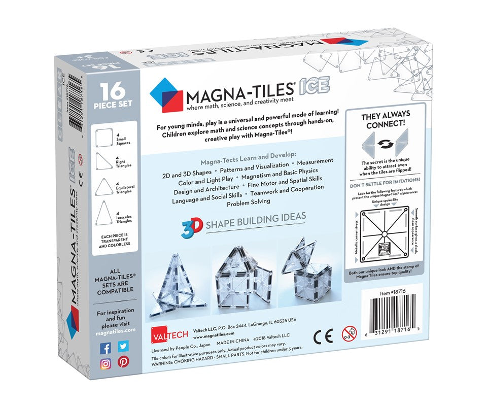 Magna-Tiles Clear Ice 16 pieces
