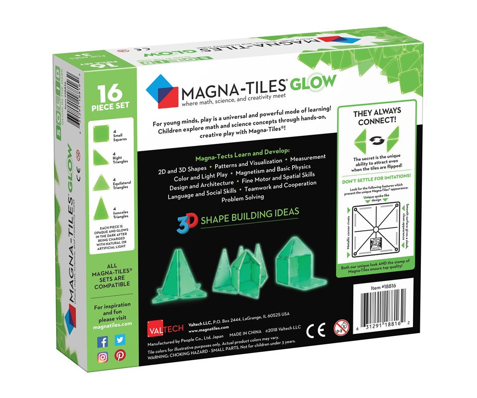 Magna-Tiles Glow 16 piezas