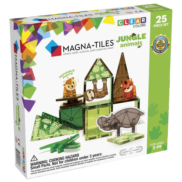 Magna-Tiles Clear Jungle Animals 25 piezas