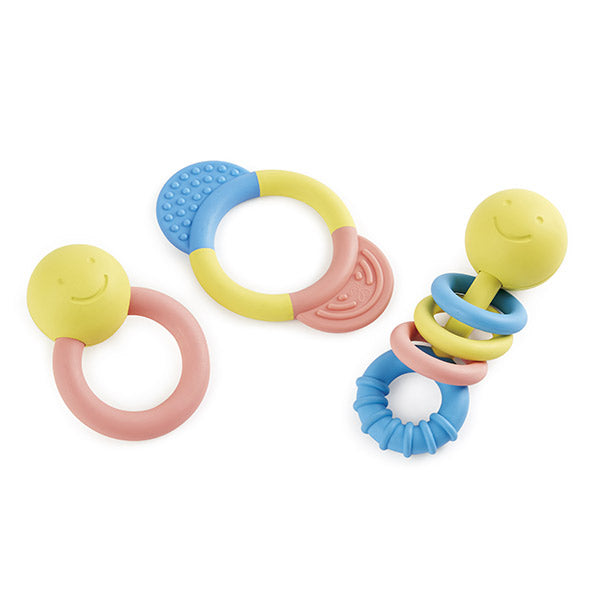 Set of 3 Smiley Rattles and Teethers 