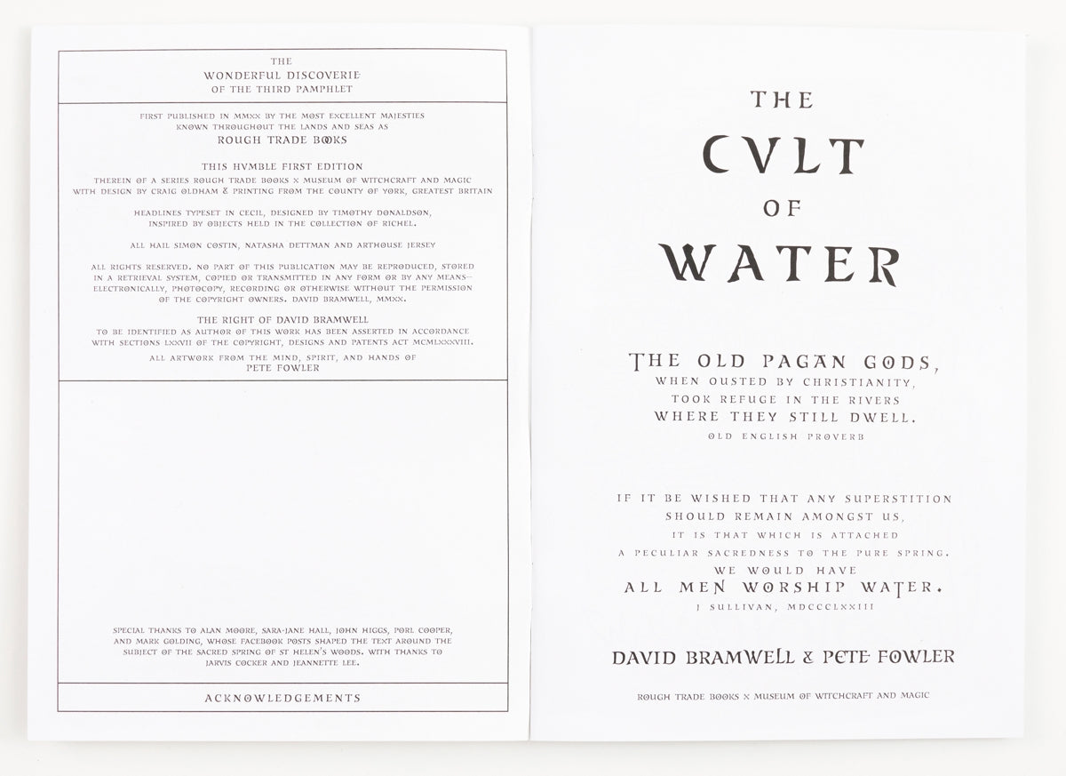Le culte de l'eau - David Bramwell et Pete Fowler