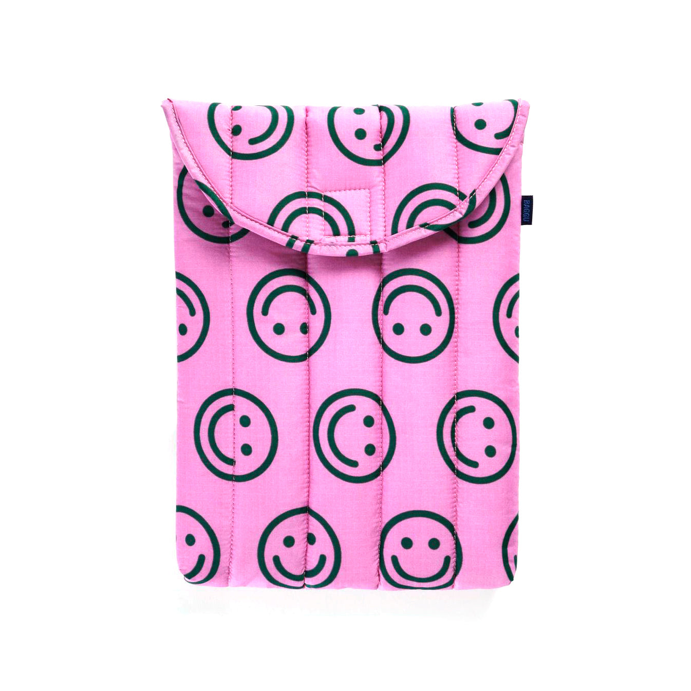 Puffy laptop sleeve 13" BAGGU - Raspberry Happy Smiley