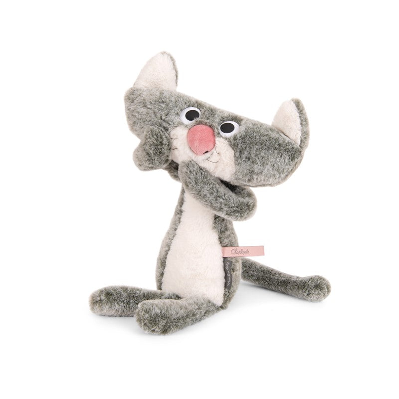 Peluche chat plate 