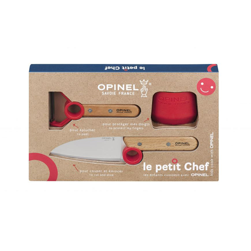 Kit couteau, éplucheur et protection Petit Chef - Opinel